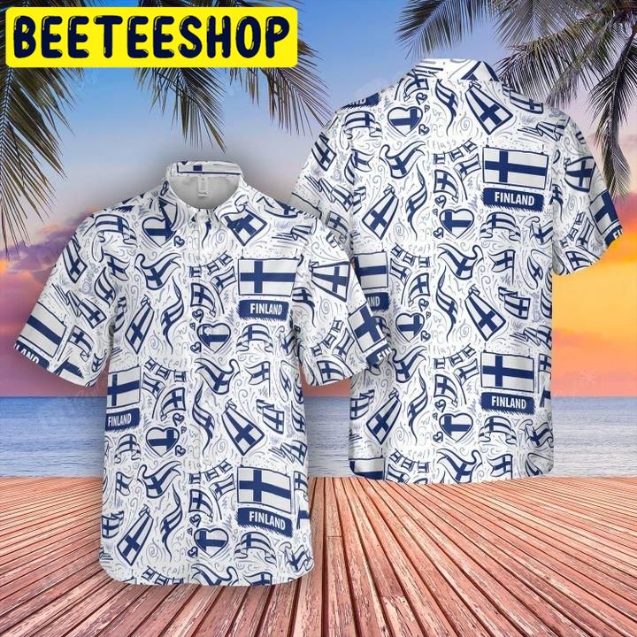 Finland Flag Hawaiian Shirt