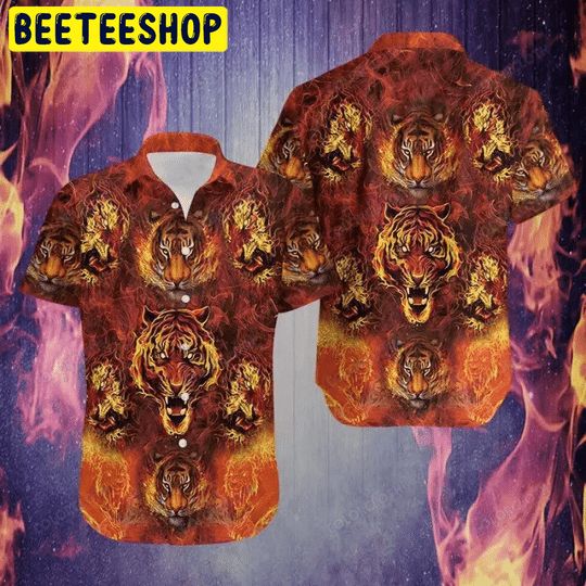 Fire Tiger Trending Hawaiian Shirt