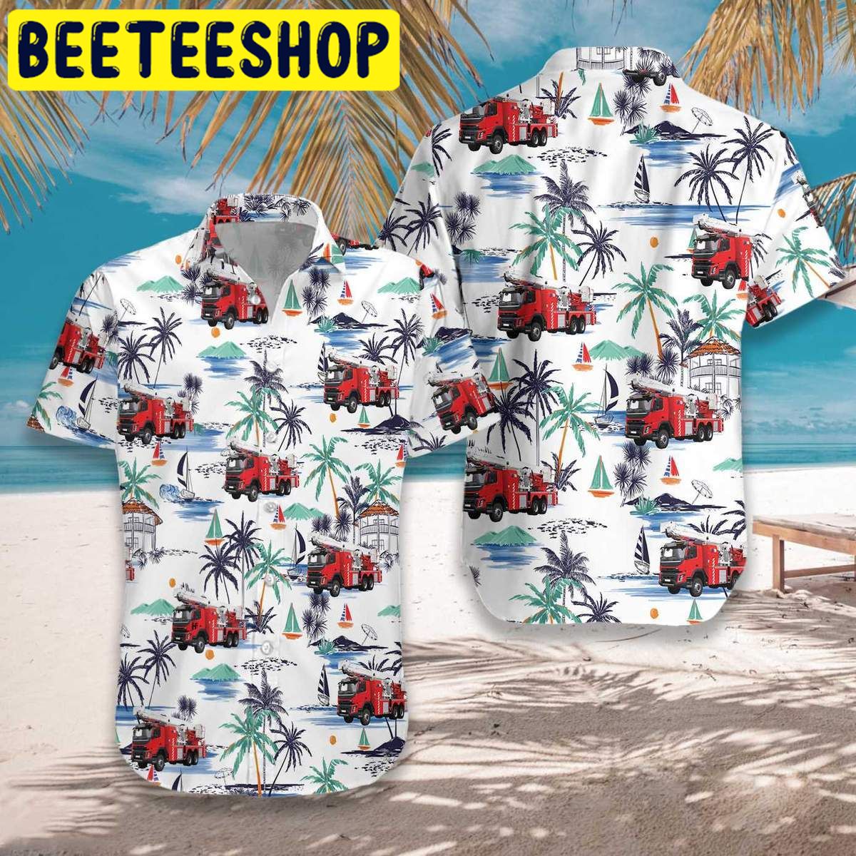 Fire Truck Friend Hawaiian Shirt