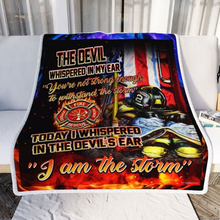 Firefighter I Am The Storm Comfy Sofa Throw Blanket