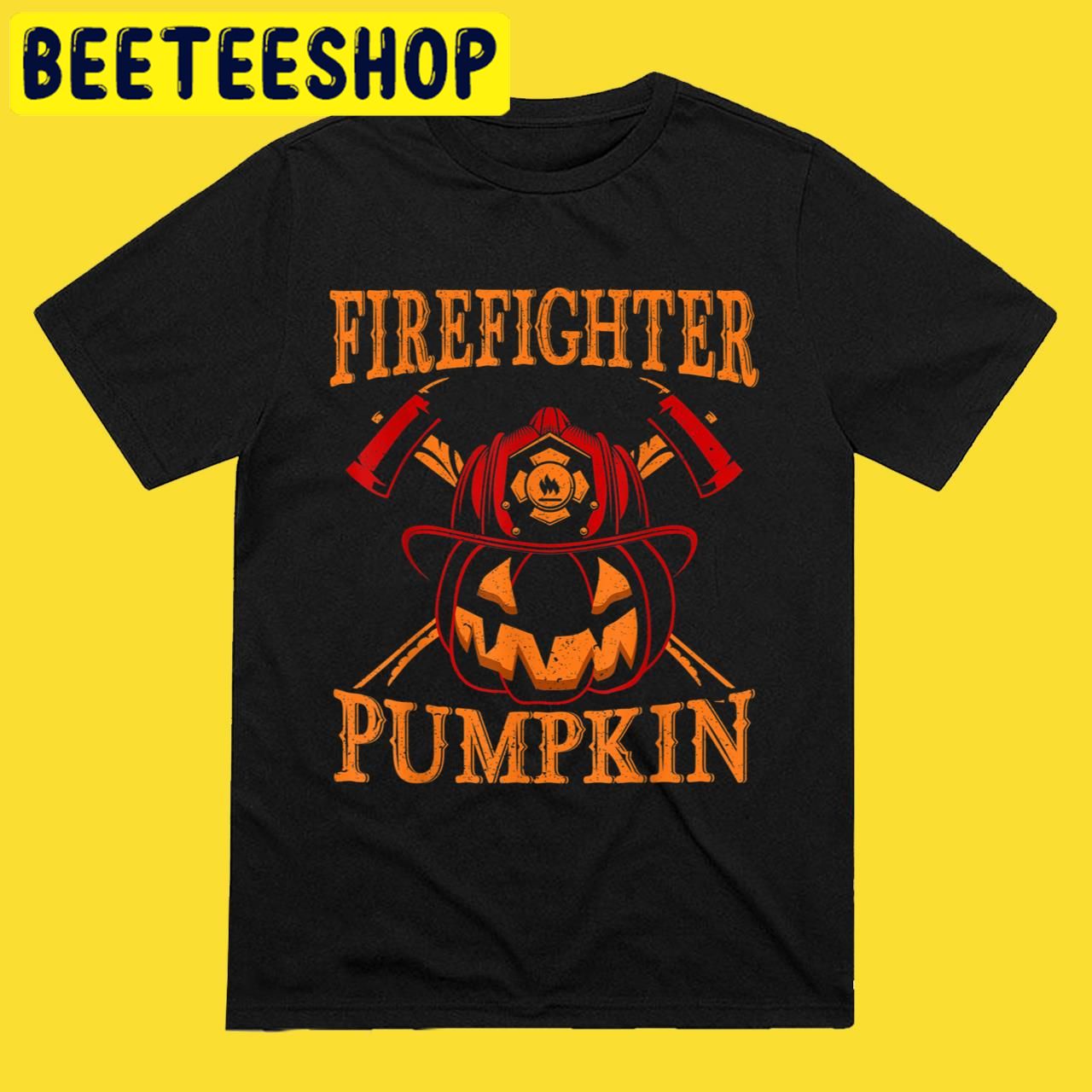 Firefighter Pumpkin And Firefighter Costume Halloween Trending Unisex T-Shirt