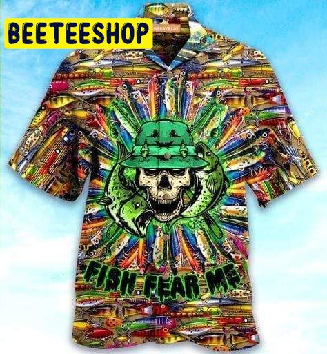 Fishing Skull Fish Fear Me Hawaiian Shirt