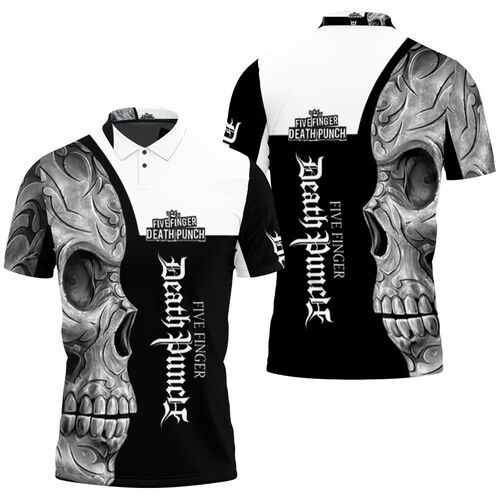 Five Finger Death Heavy Rock Band Skull For Fan 3D All Over Print Polo Shirt