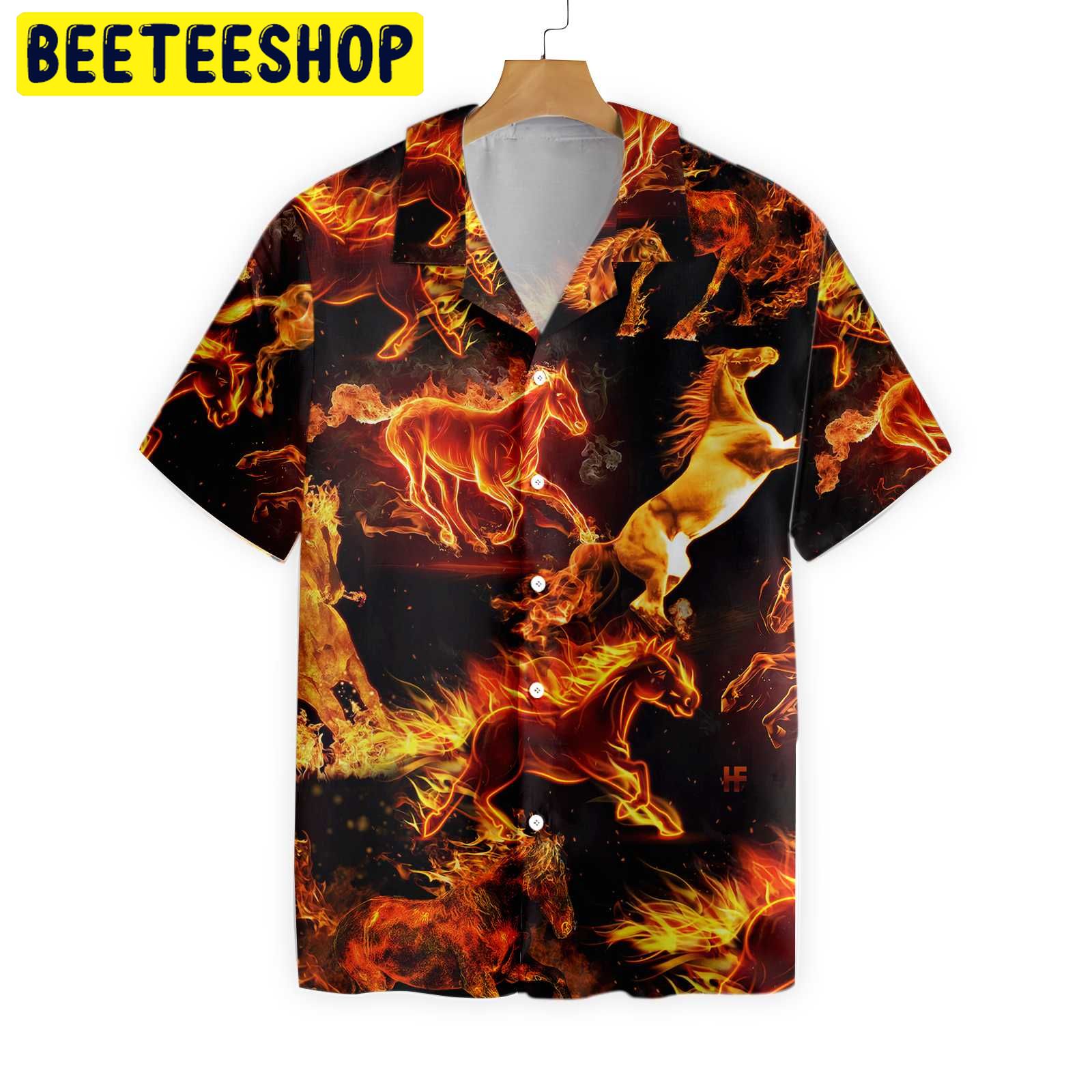 Flaming Horses Trending Hawaiian Shirt