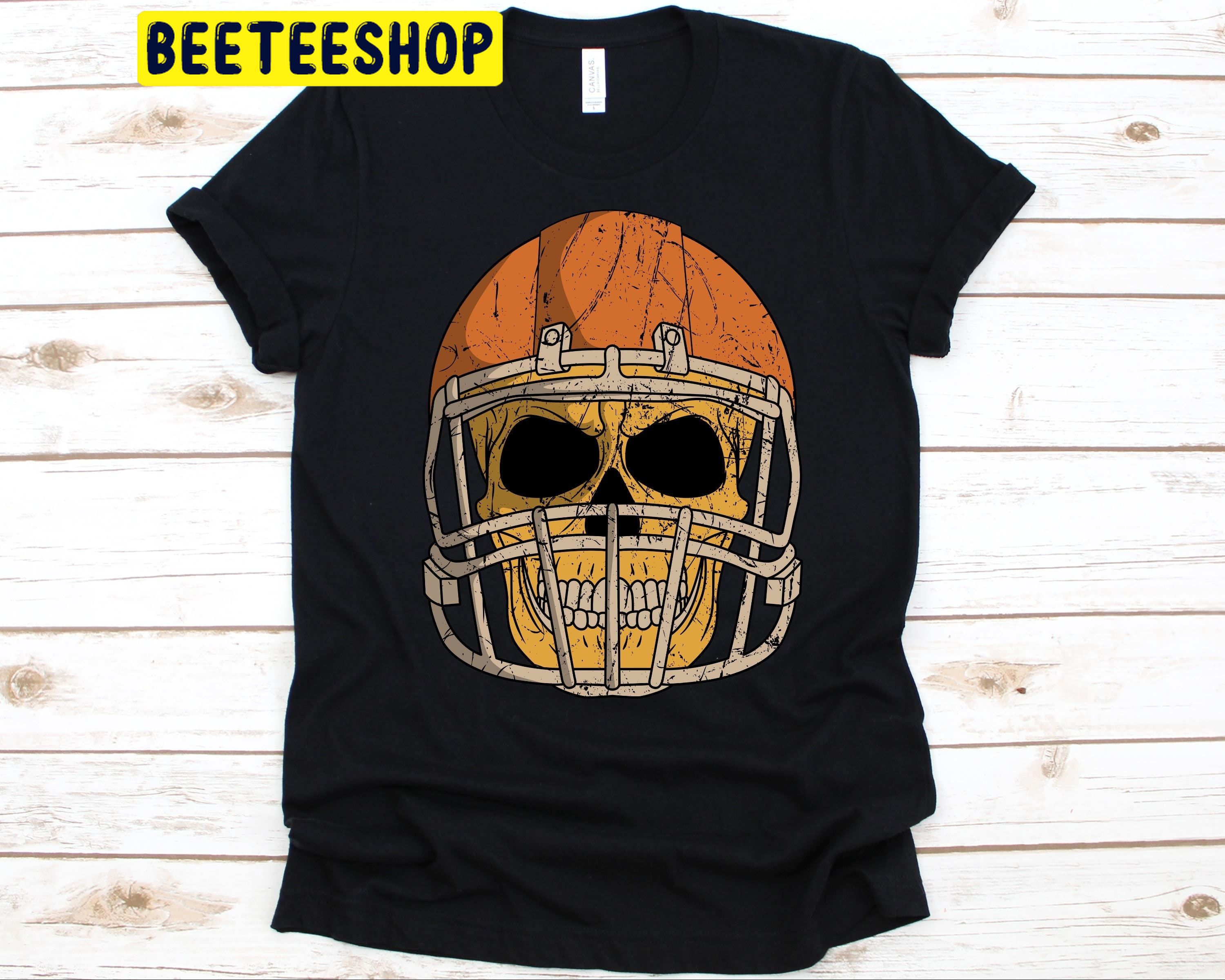 Football Player Skull Trick Or Treat Lovers Halloween Trending Unisex Shirt