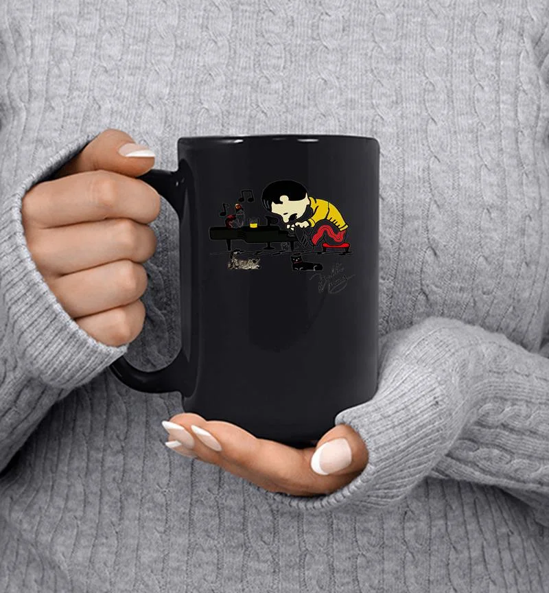 Freddie Mercury Rocketman Cats Signature Mug