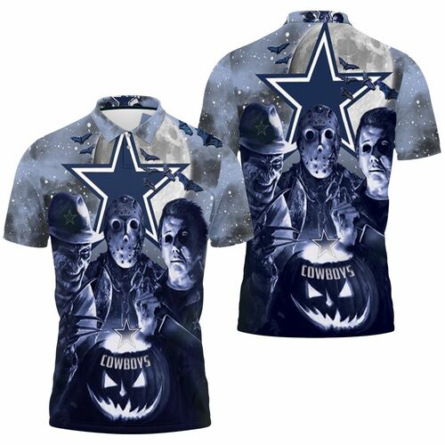 Freddy Jason Michael Myers Love Dallas Cowboys Pumpkin Head Halloween 3D  Bomber