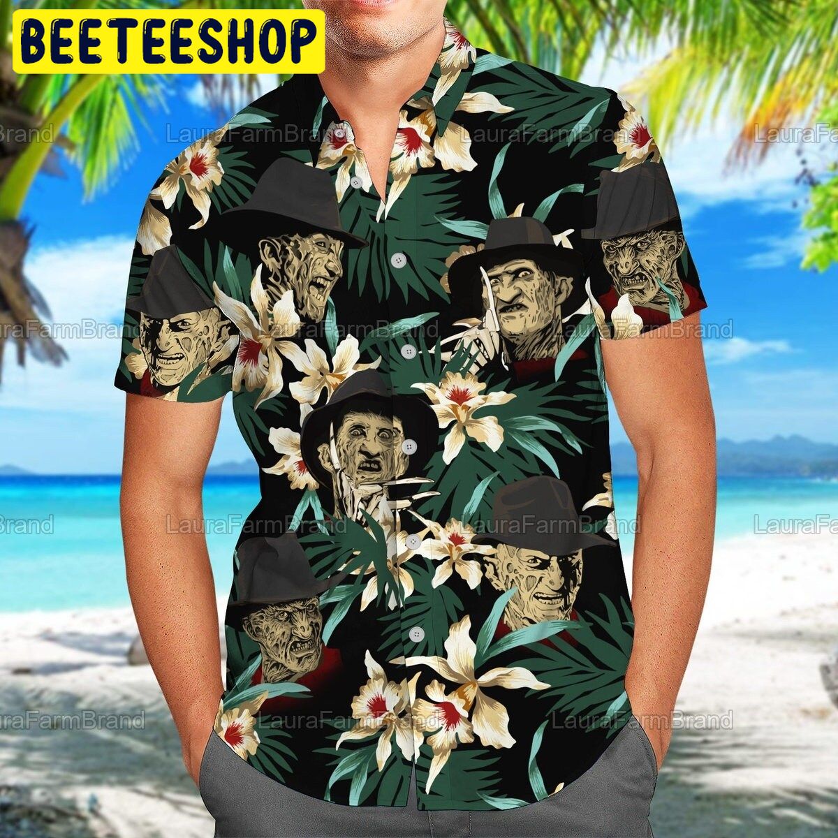 Freddy Krueger Horror Killer Halloween Trending Hawaiian Shirt - Beeteeshop