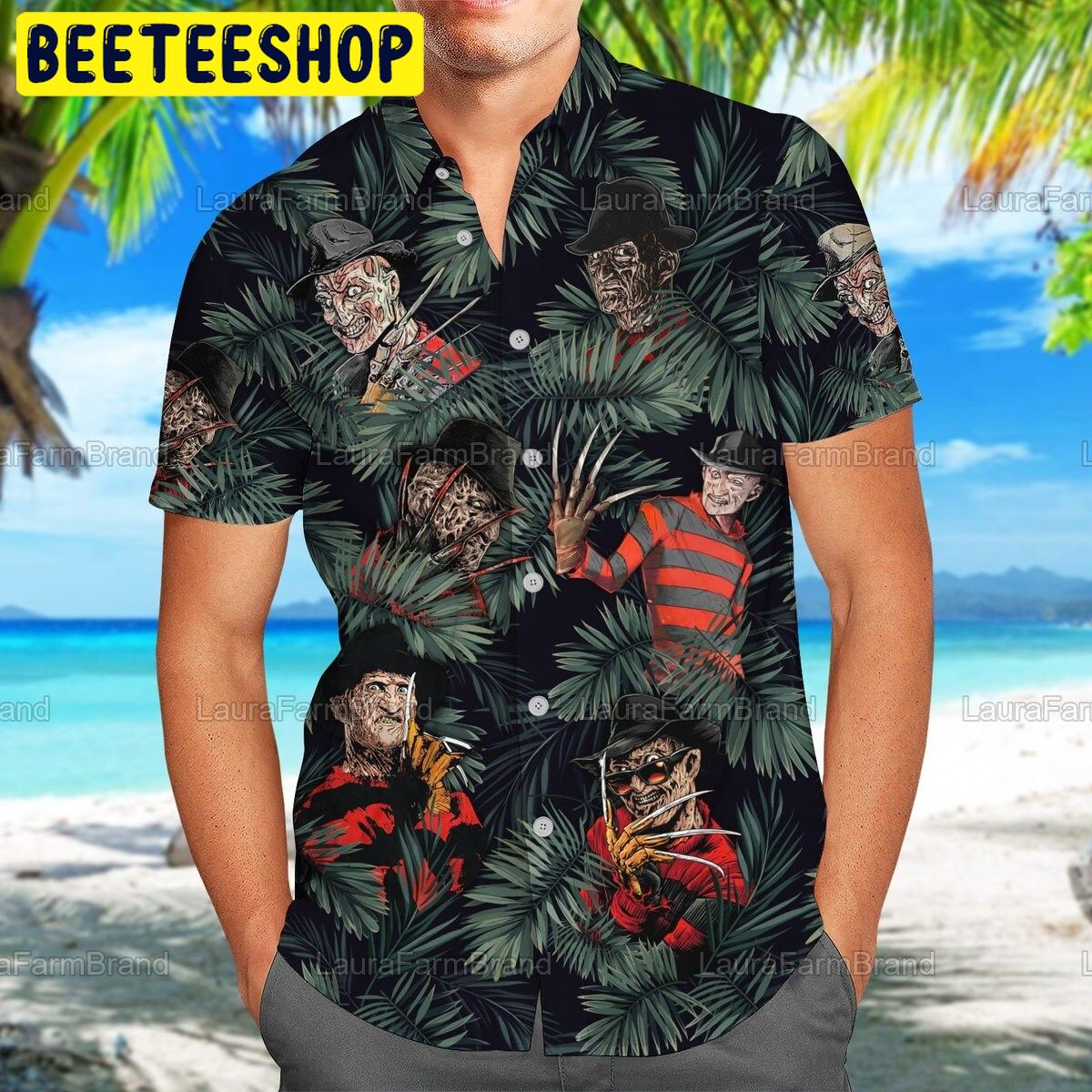 Freddy Krueger Tropical Halloween Trending Hawaiian Shirt