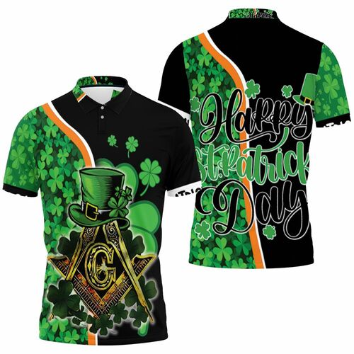 Freemasons St Patrick Happy Saintt Patricks Day 3D All Over Print Polo Shirt