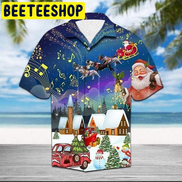 Frenchie Sleigh Christmas Hawaiian Shirt