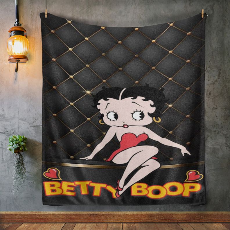 Funny Betty Boop Quiltblanket Betty Boop Quiltblanket