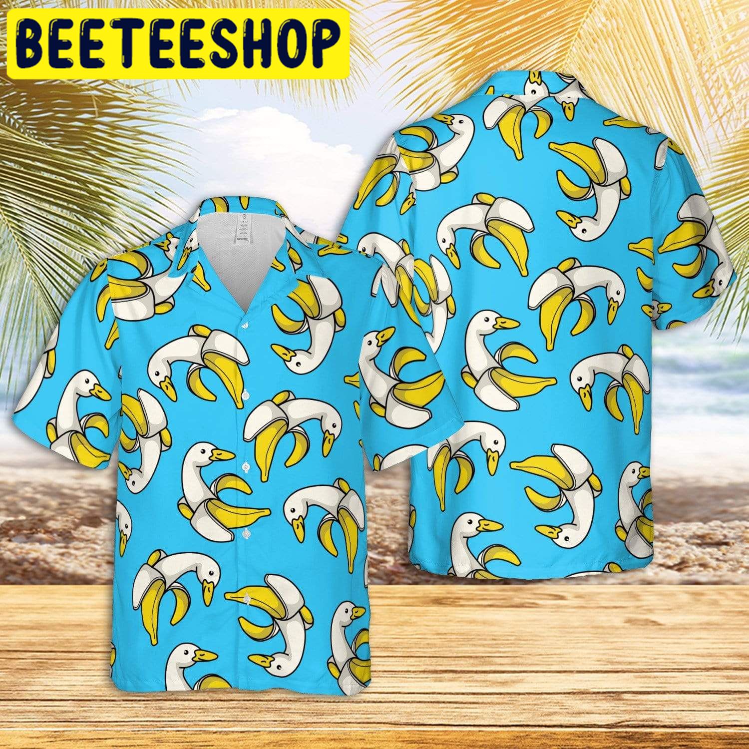 Funny Cute Banana Duck Hawaiian Shirt