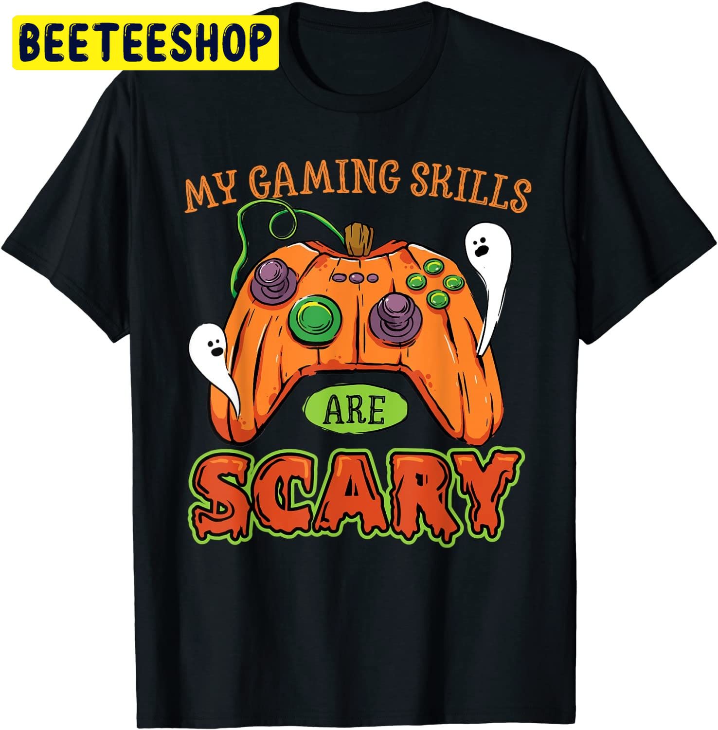 Funny Halloween Gaming Skills Gamer Halloween Trending Unisex Shirt