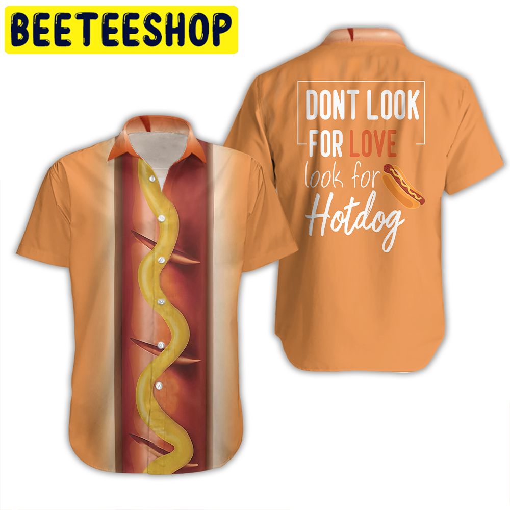 Funny Halloween Hot Dog Hawaiian Shirt