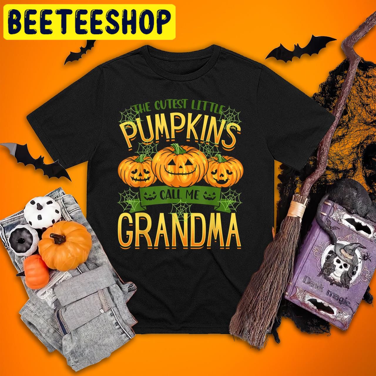 Funny The Cutest Little Pumpkins Call Me Grandma Halloween Trending Unisex T-Shirt