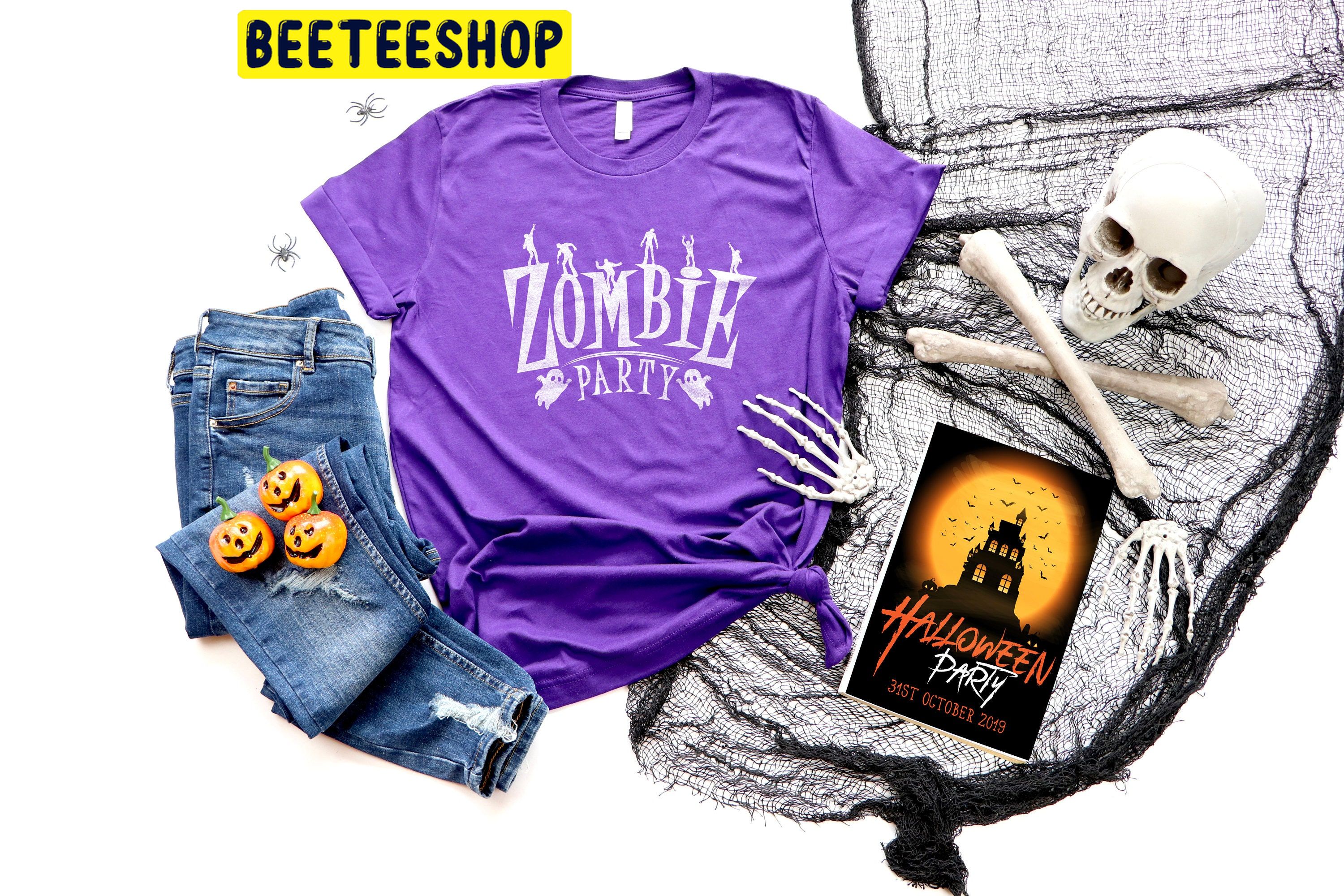 Funny Zombies Party Halloween Trending Unisex Shirt