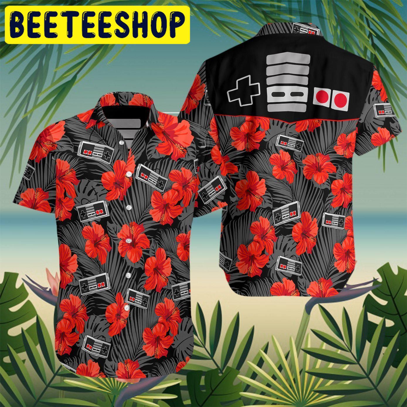 Gamepad Retro Hawaiian Shirt