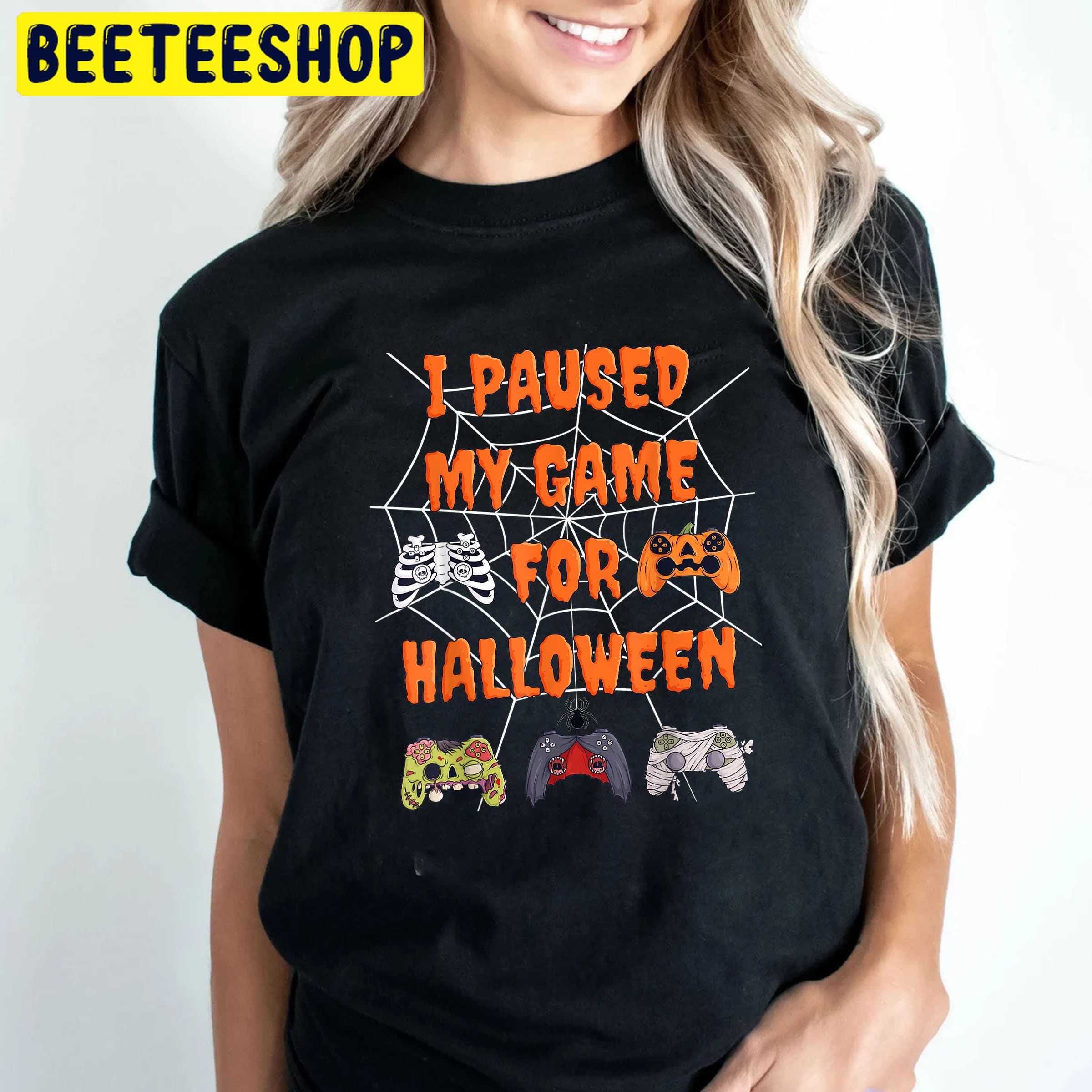 Gaming I Paused My Game For Halloween Funny Gamer Trending Unisex Shirt