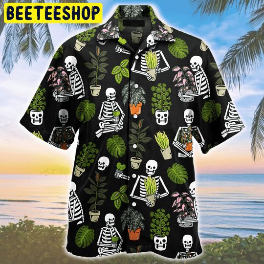 Gardener Skull Pattern Trending Hawaiian Shirt