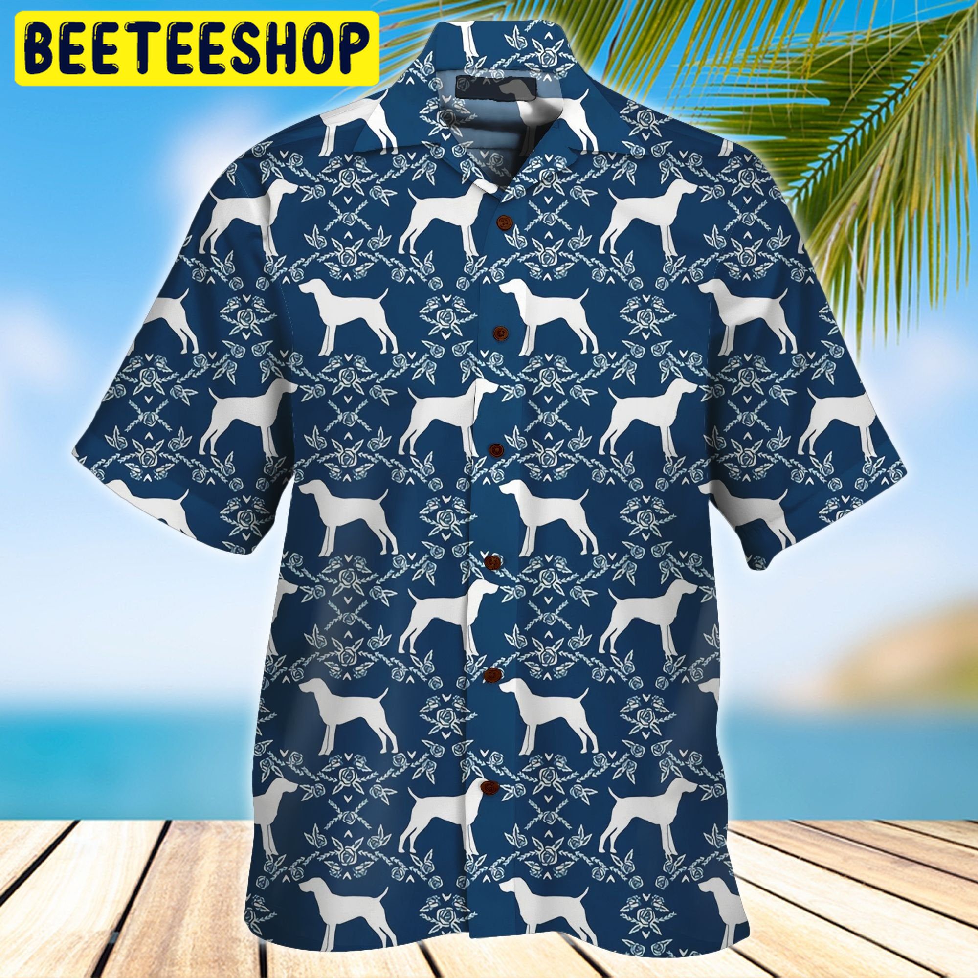 German Shorthaired 3D All Over Printed Trending Hawaiian Shirt