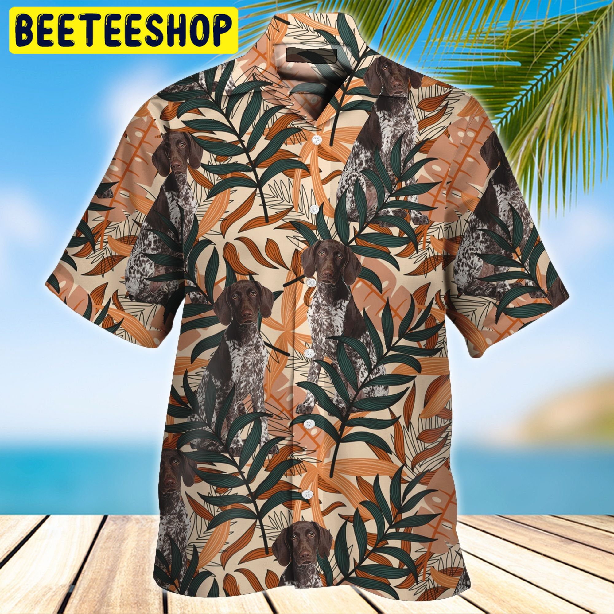 German Shorthaired Pointer 3D All Over Printed Trending Hawaiian Shirt