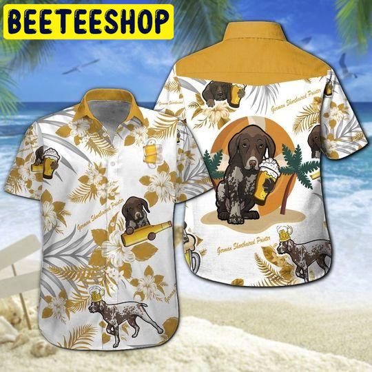 German Shorthaired Pointer Beer Hawaiian Shirt