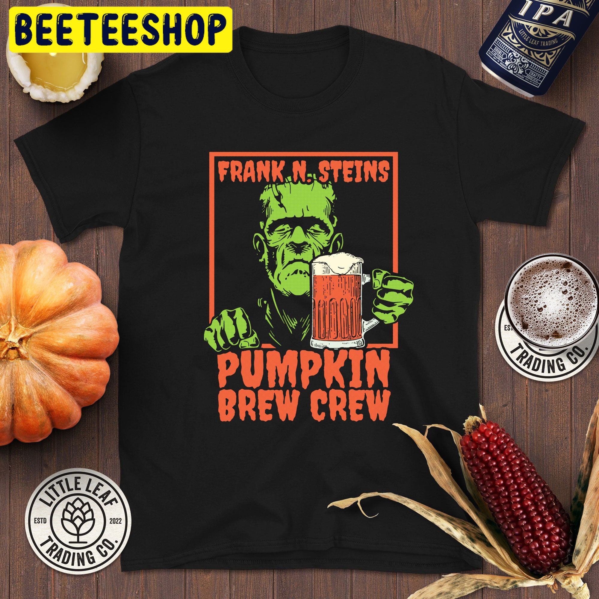 Get This Craft Beer And Frankenstein Funny Pun Happy Halloween Trending Unisex Shirt