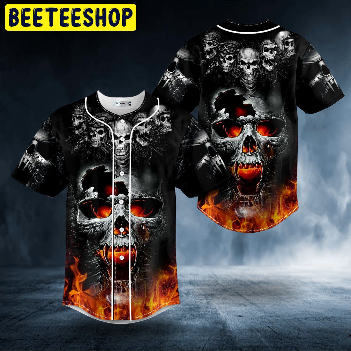 Ghost Rider Fire Skull Trending Baseball Jersey