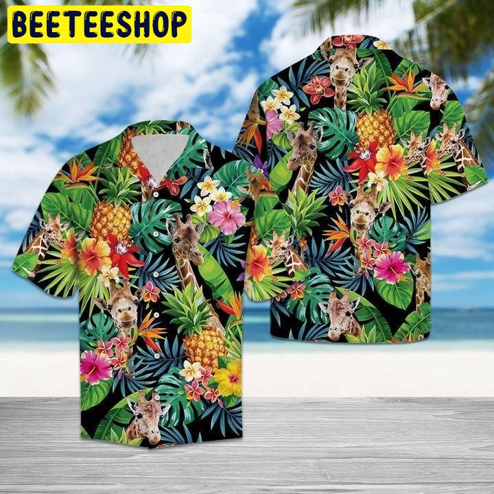 Giraffe 3D All Over Printed Trending Hawaiian Shirt