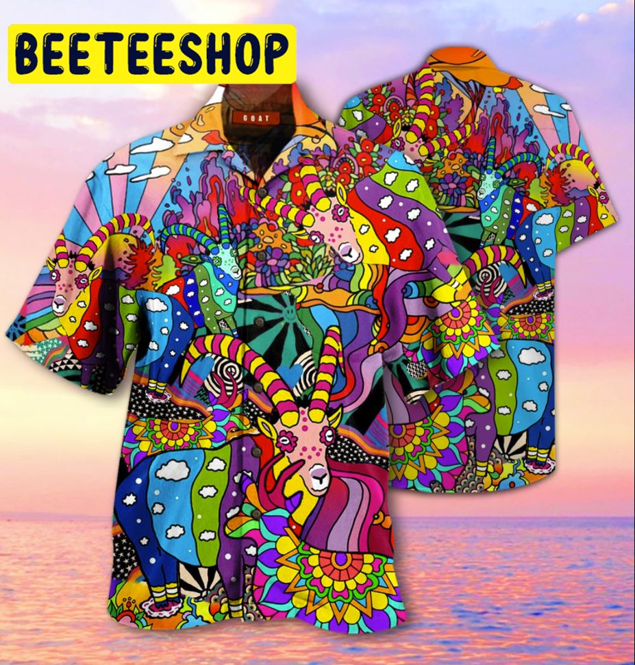 Goats Hippie Hawaiian Shirt