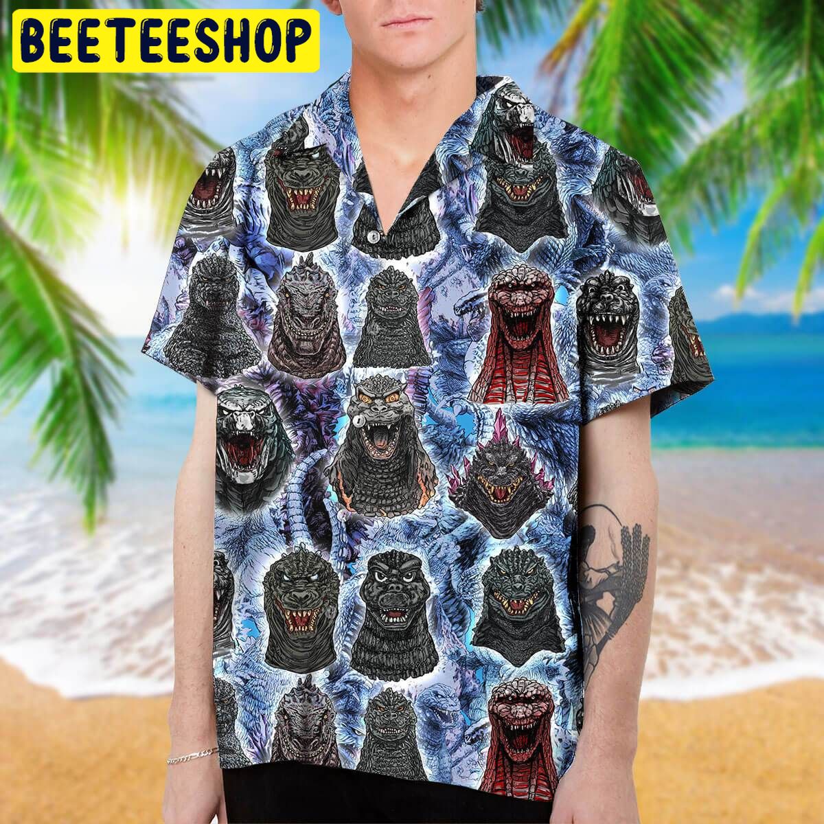 Godzilla 3D All Over Printed Trending Hawaiian Shirt