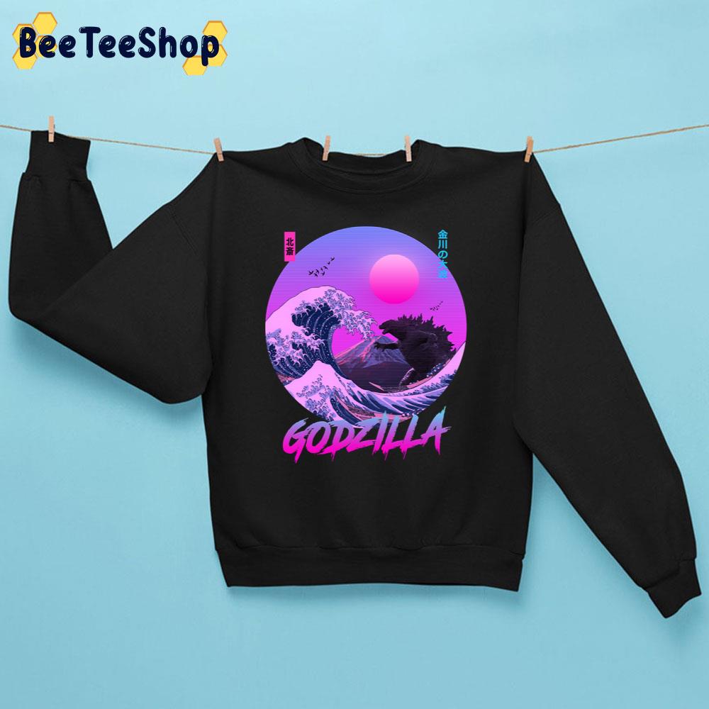 Godzilla Retro Wave Trending Unisex Sweatshirt