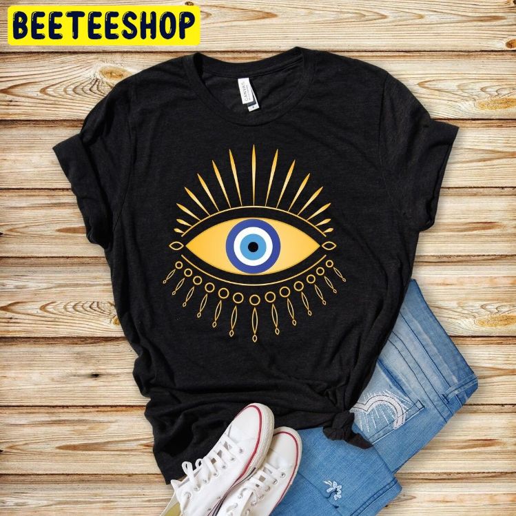 Gold Evil Eye Hand Of Hamsa Trending Unisex Shirt