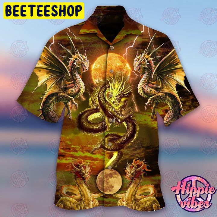 Golden Dragon Trending Hawaiian Shirt