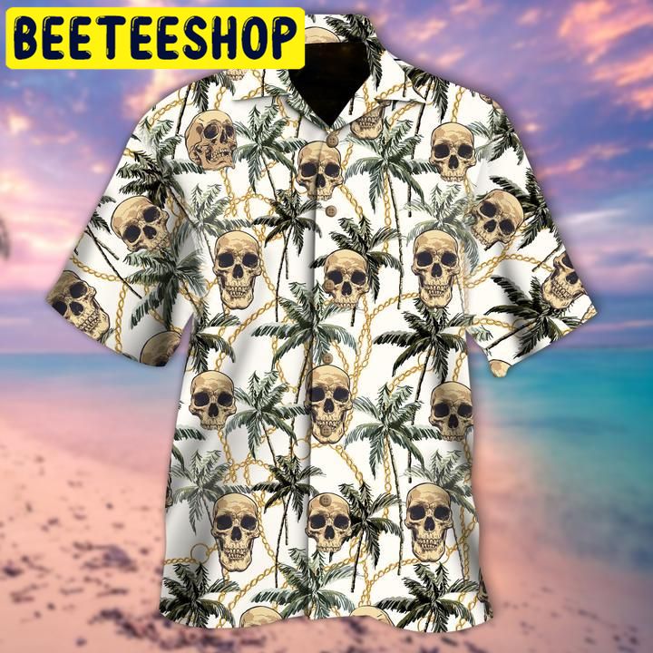 Golden Skull Hawaiian Shirt