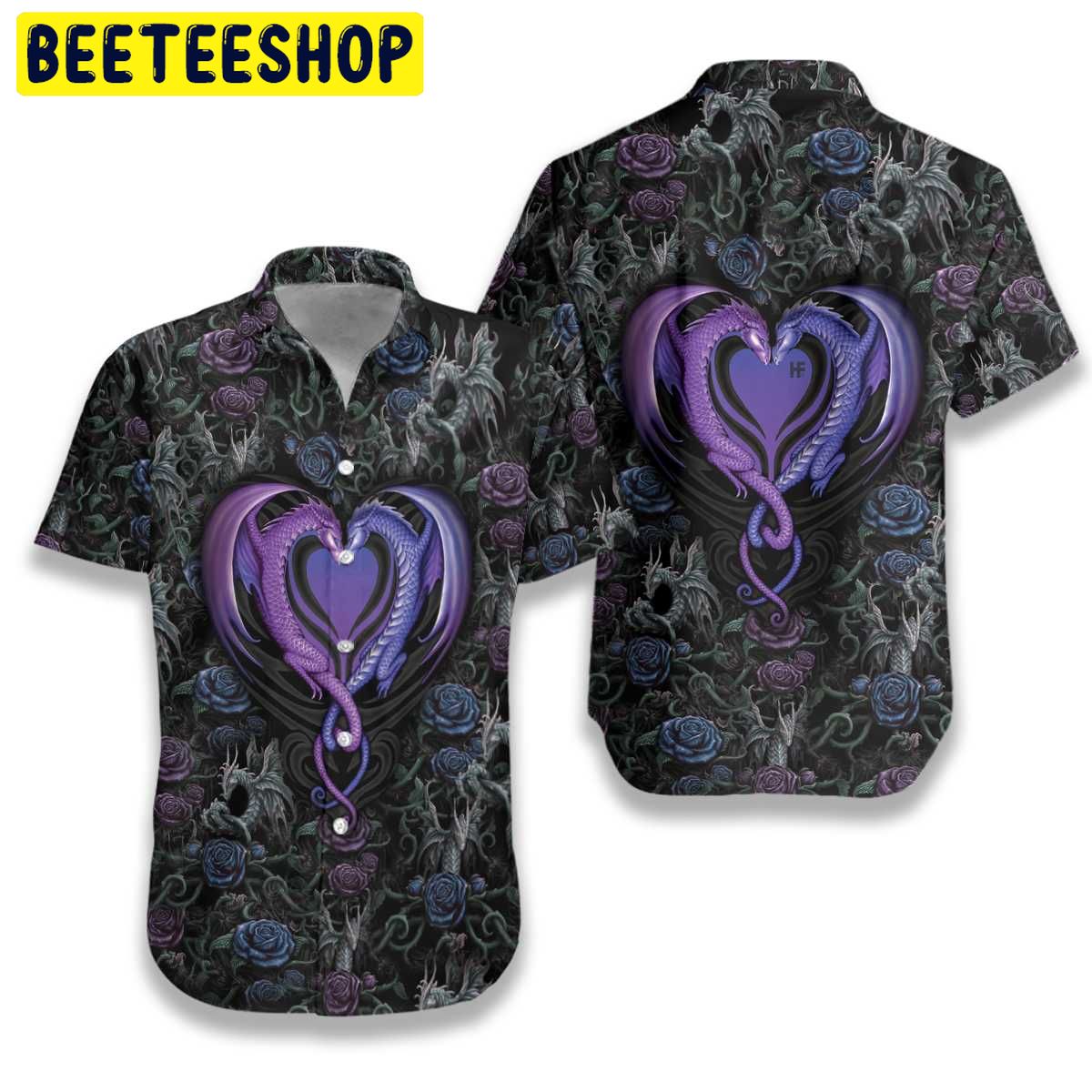 Gothic Dragon Lover Trending Hawaiian Shirt Beeteeshop