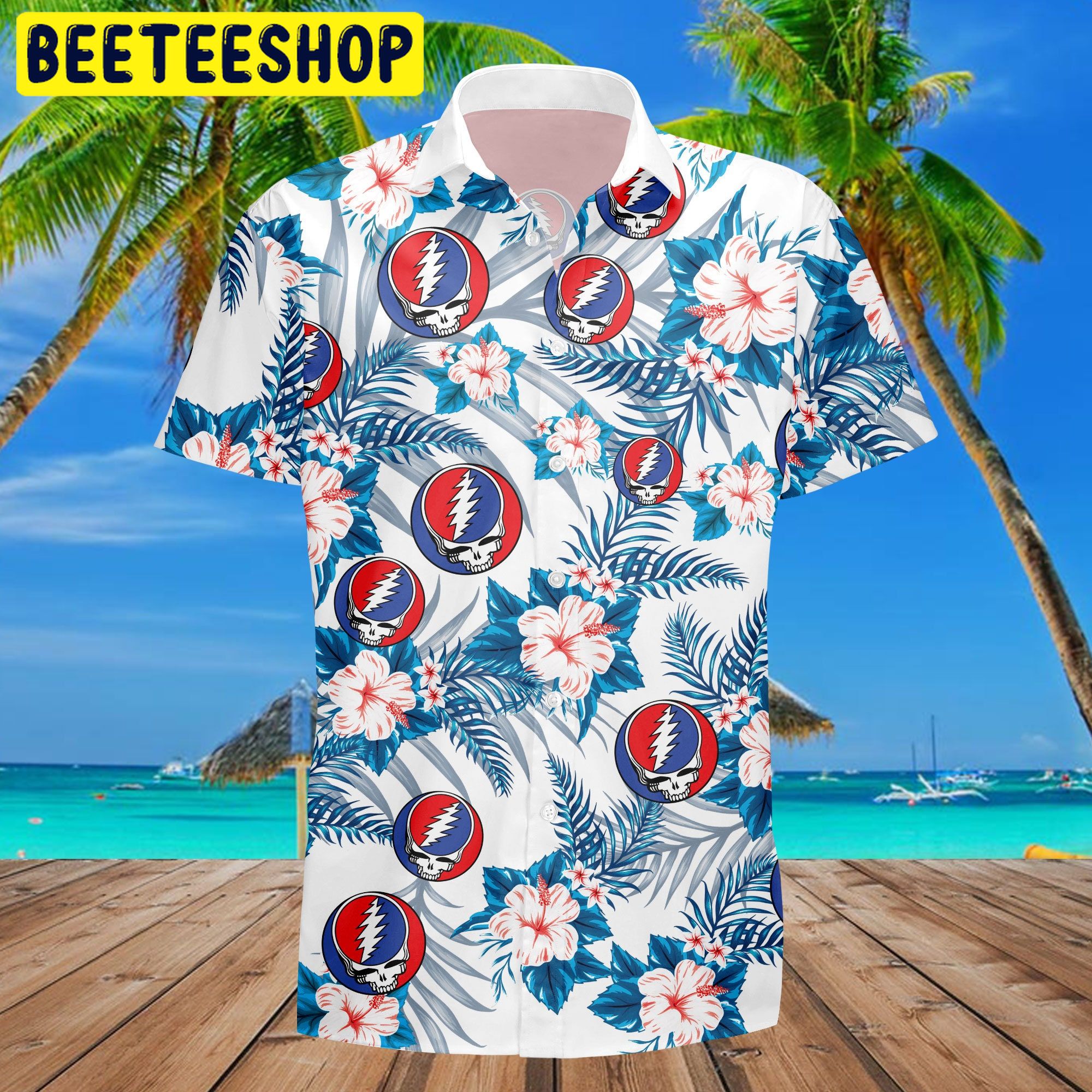 Atlanta Braves Grateful Dead Fans Hawaiian Shirt - Shibtee Clothing