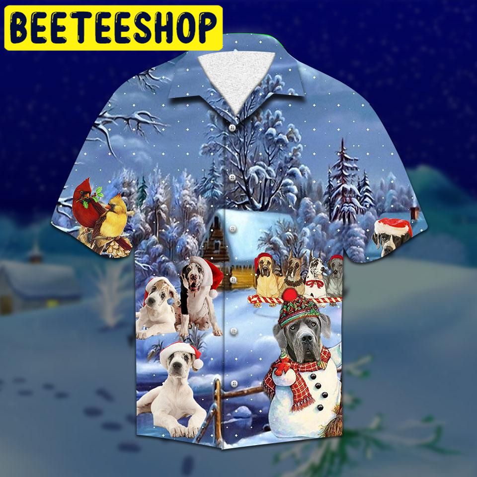 Great Dane Christmas Hawaiian Shirt