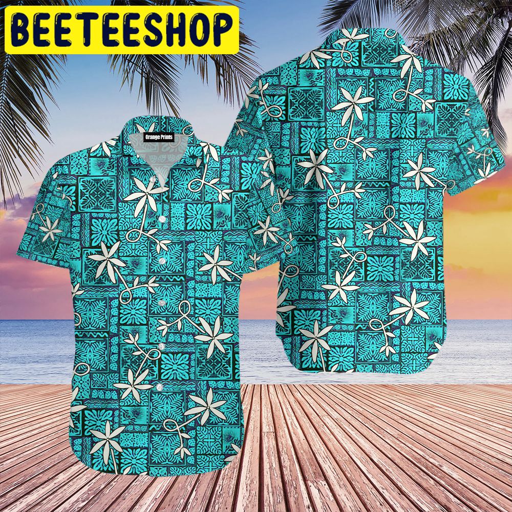 Green Tropical Pattern Hawaiian Shirt 2359