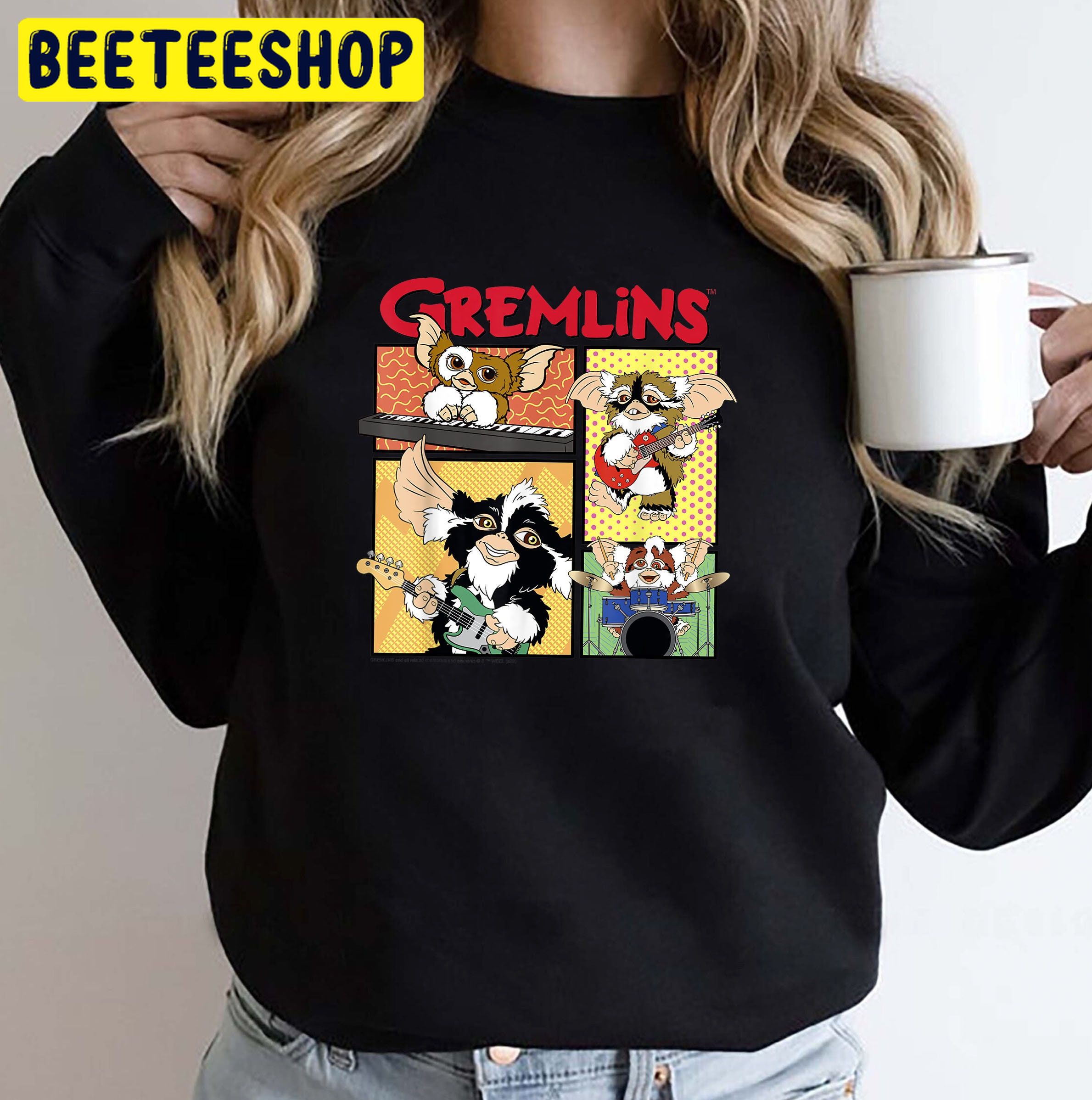 Gremlins Band Comic Panels Horror Movie Halloween Trending Unisex Shirt