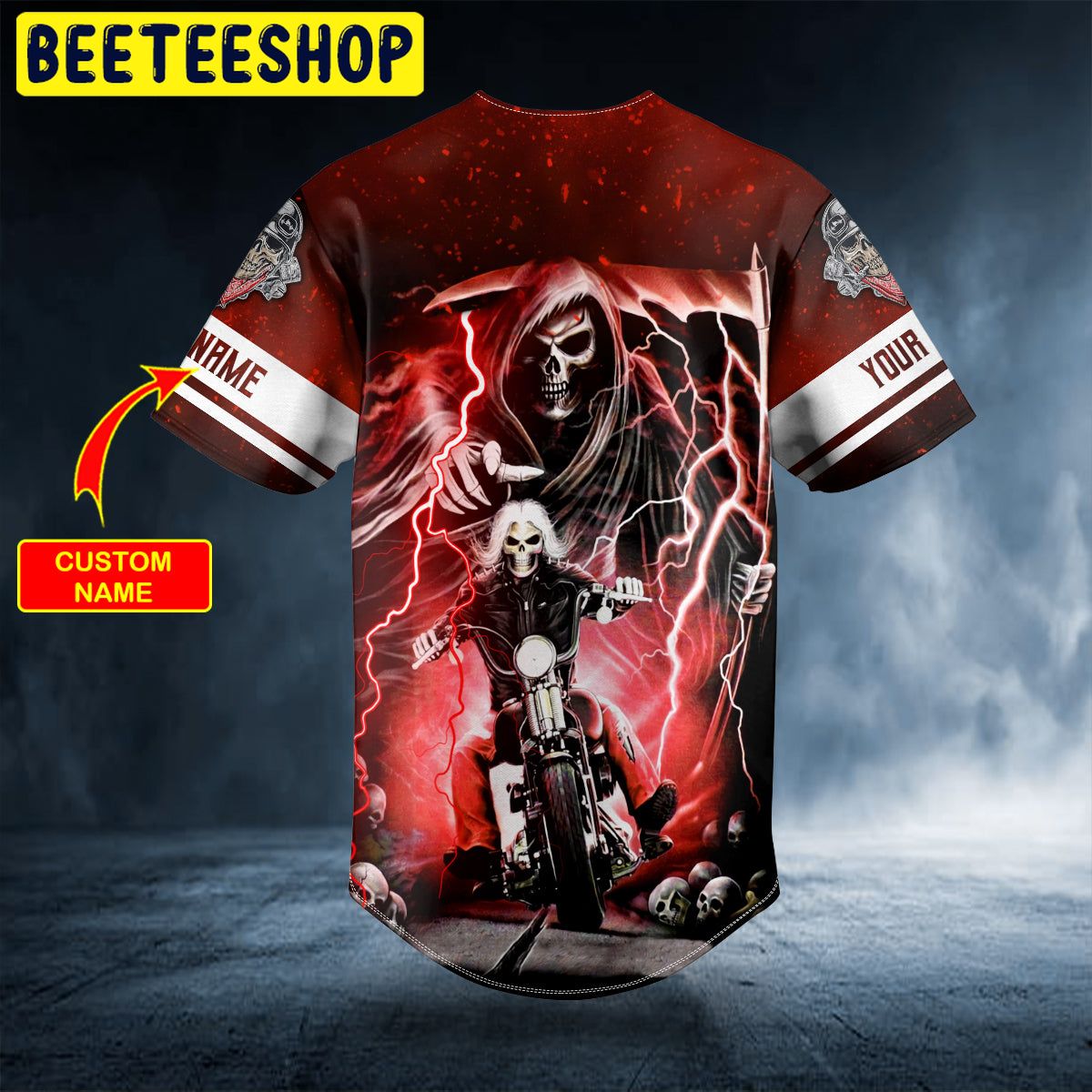 Grim Reaper The Hunt Ghost Rider Skull Custom Trending Baseball Jersey ...