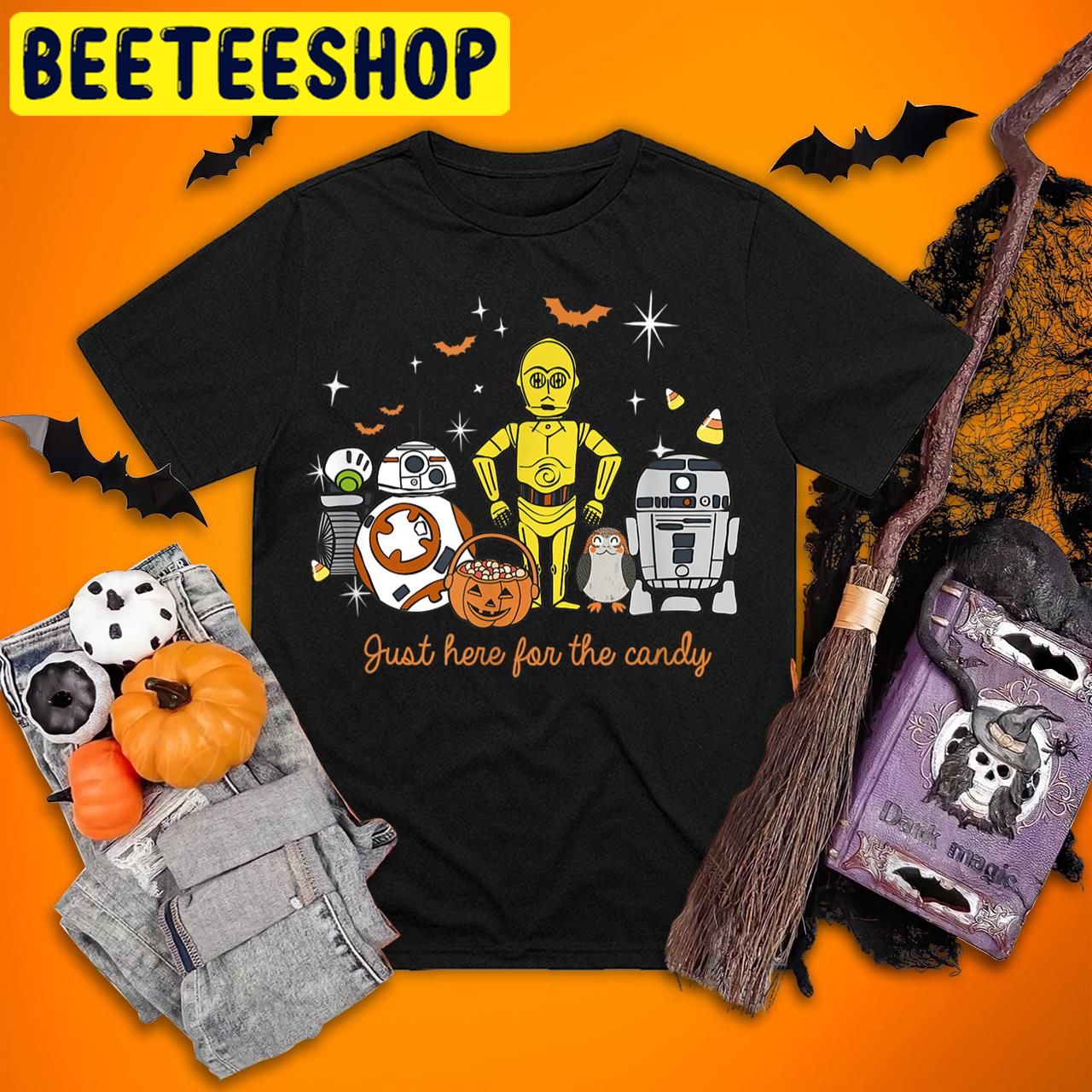 Group Shot Just Here For The Candy Star Wars Halloween Trending Unisex T-Shirt