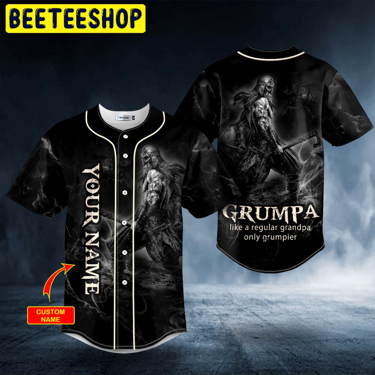 Grumpa Like A Regular Grandpa Only Grumpier Personalized Trending Baseball Jersey