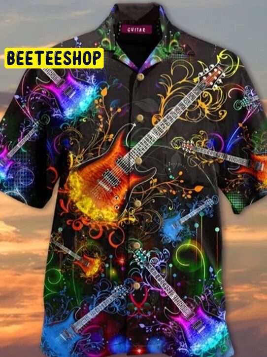 bass guitar hawaiian shirt