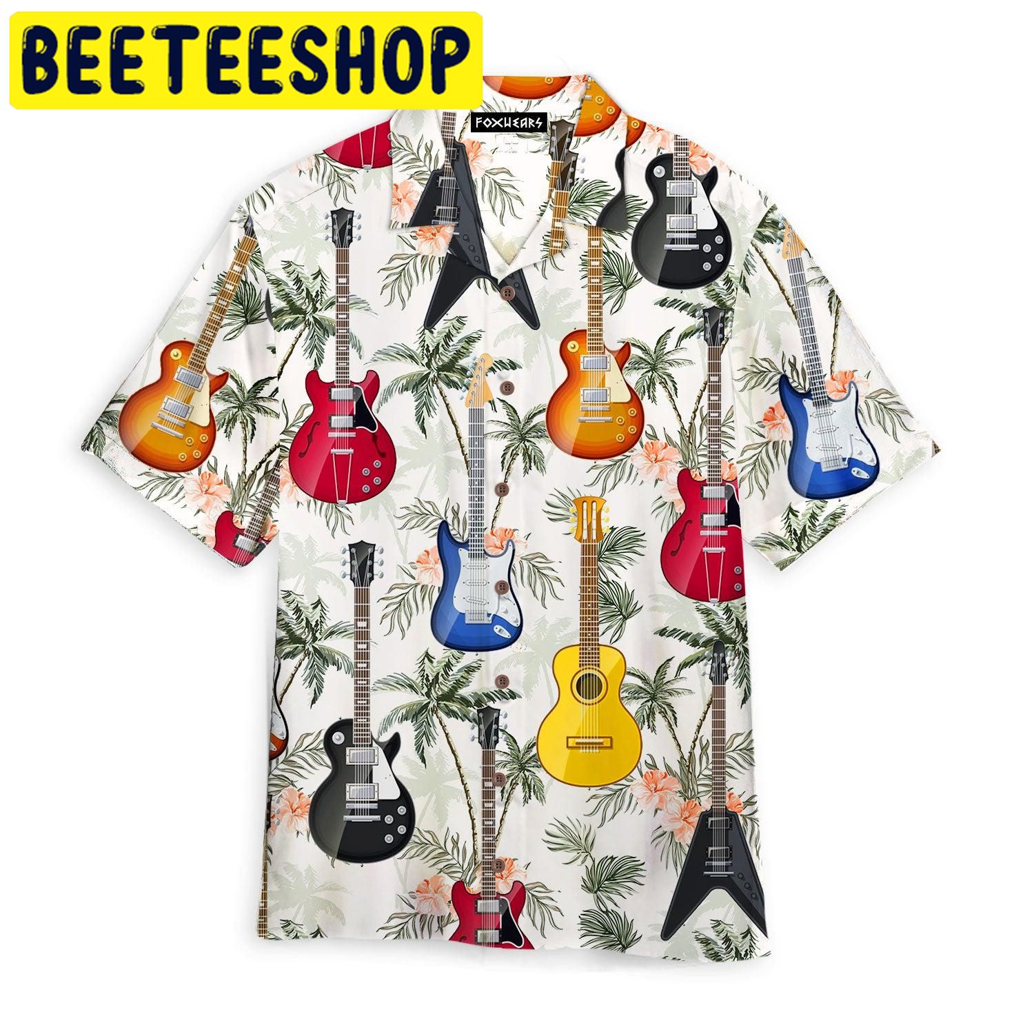 Guitar Tropical Vintage Hawaiian Shirt