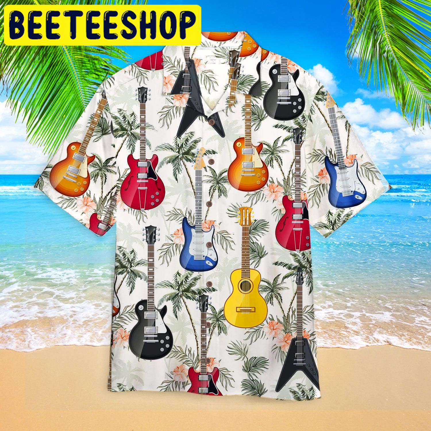 Guitar Tropical Vintage Hawaiian Shirt - Beeteeshop