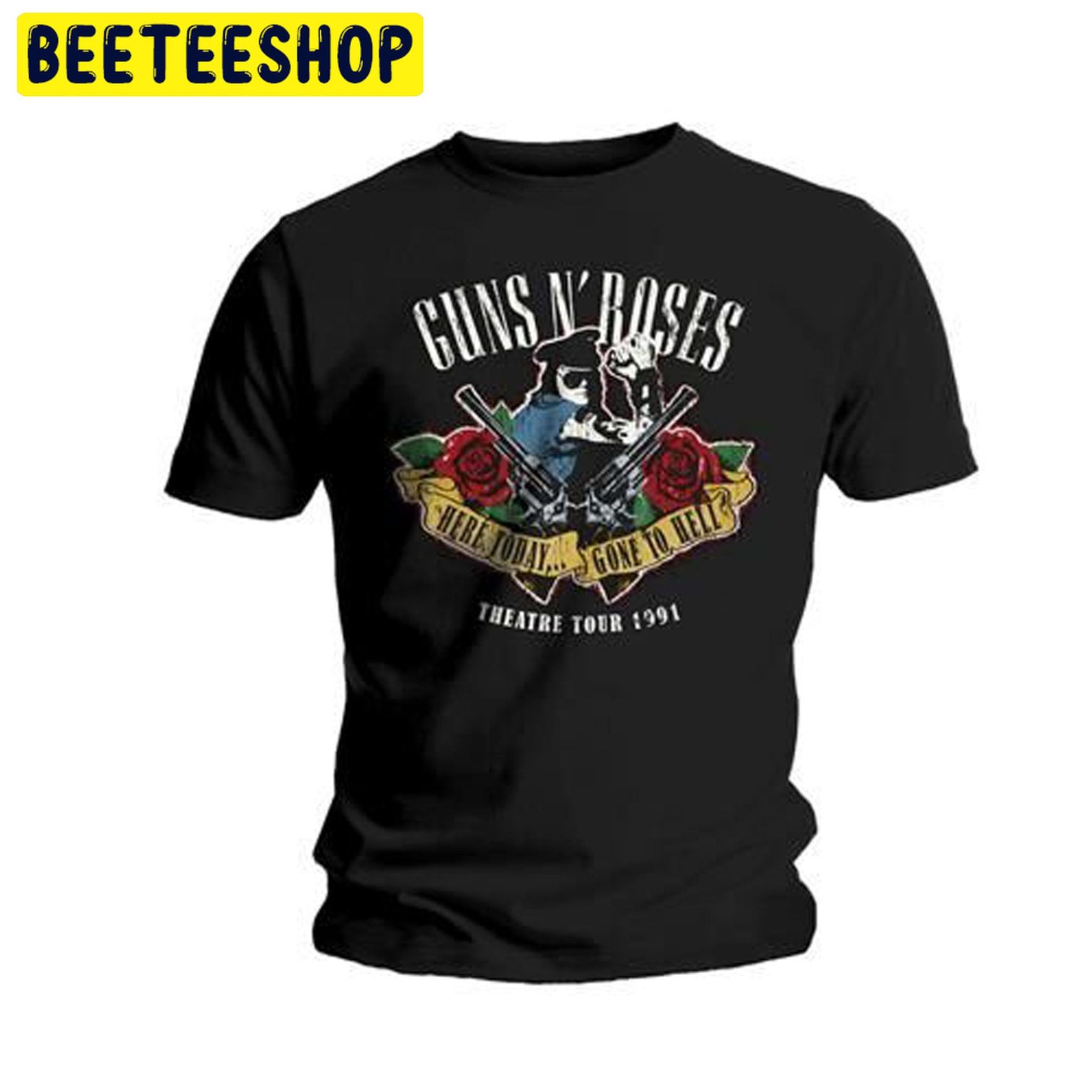 Guns N Roses Tour 1991 Slash Axl Rose Rock Trending Unisex Shirt