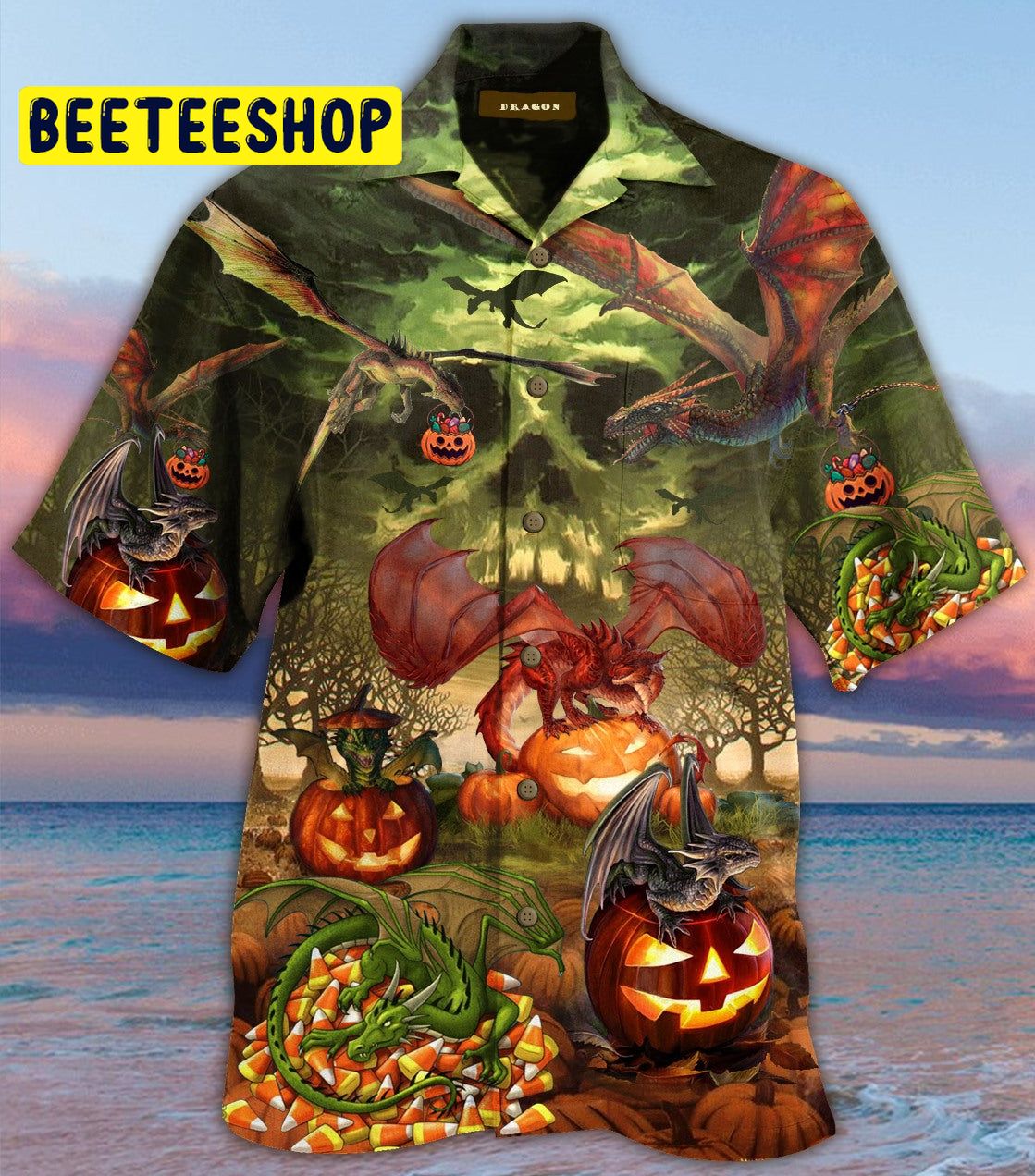 Halloween And Dragons Trending Hawaiian Shirt