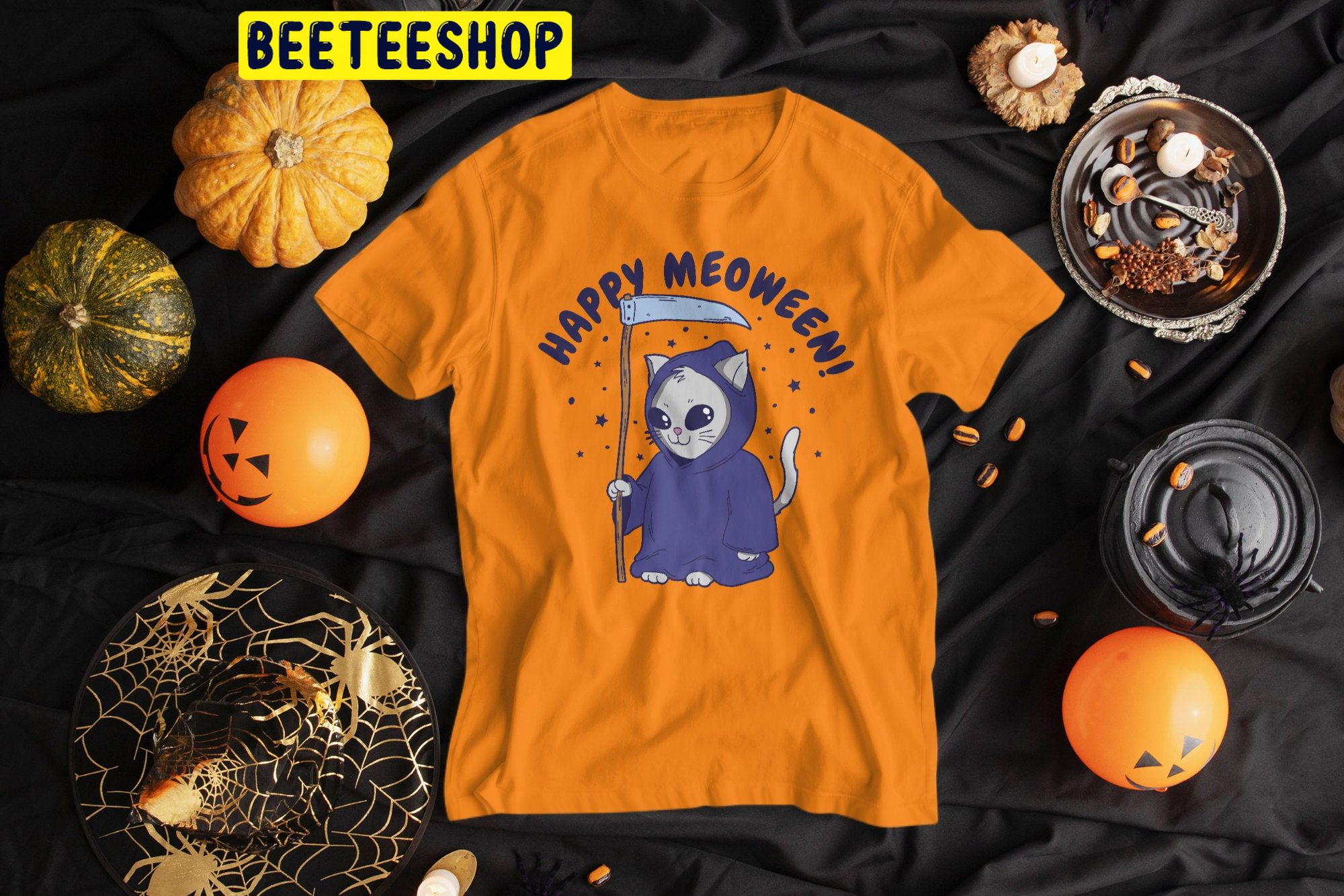 Halloween Cat Lovers Paws Pets Witches Witch Trending Unisex Shirt